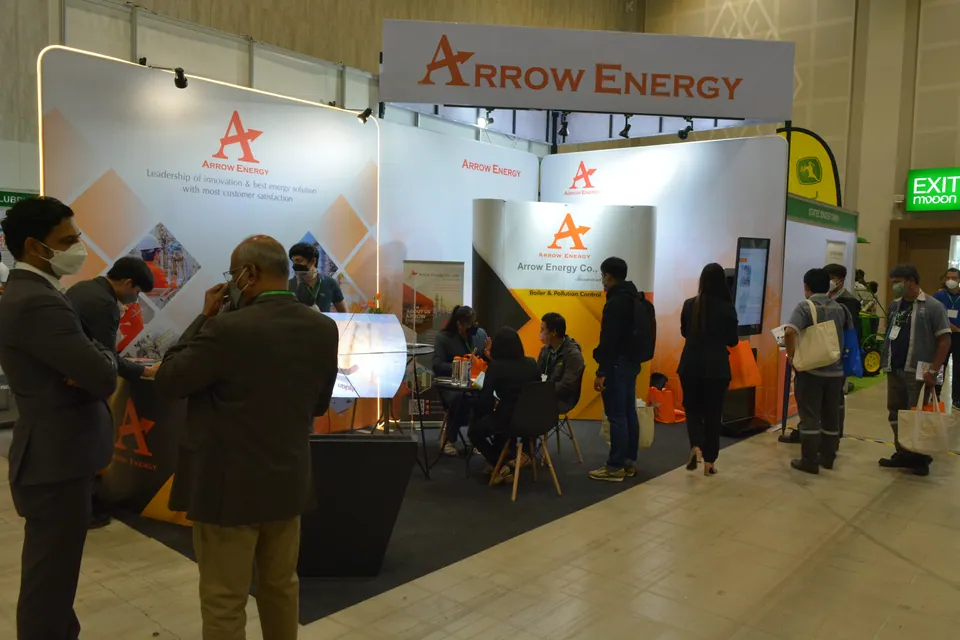 Arrow Energy exhibition stand at an industry event
